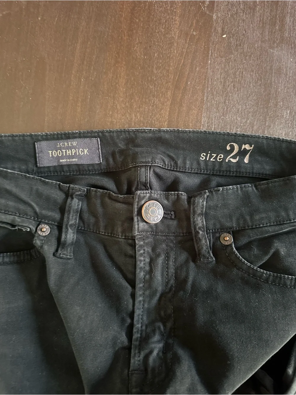 J-Crew Velvet Black Toothpick Jeans - Women